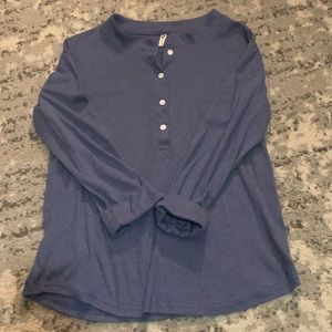 Plain blue button up